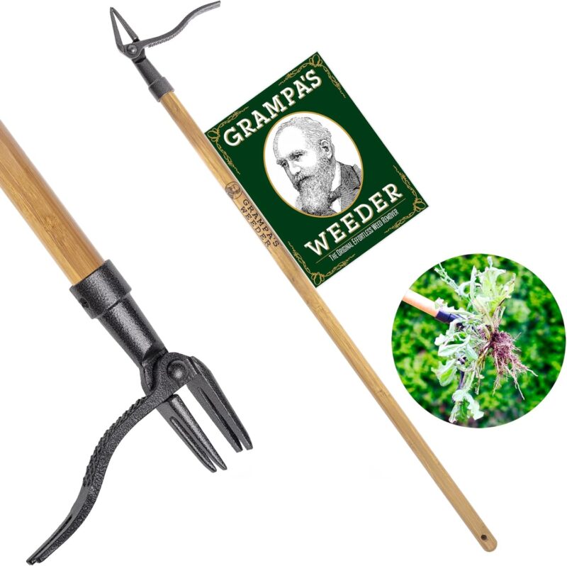 The Original Stand Up Weed Puller Tool with Long Handle